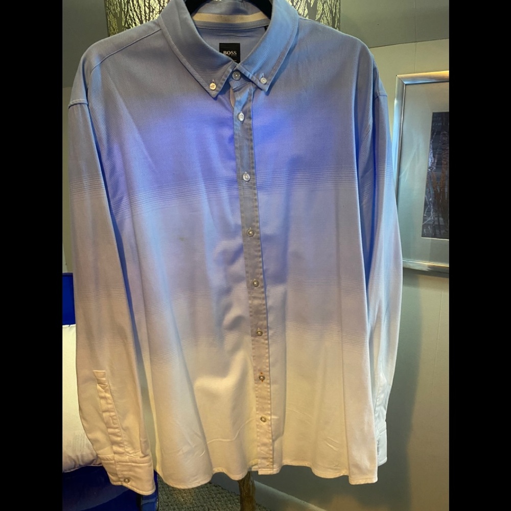 Hugo Boss blue ombre button down